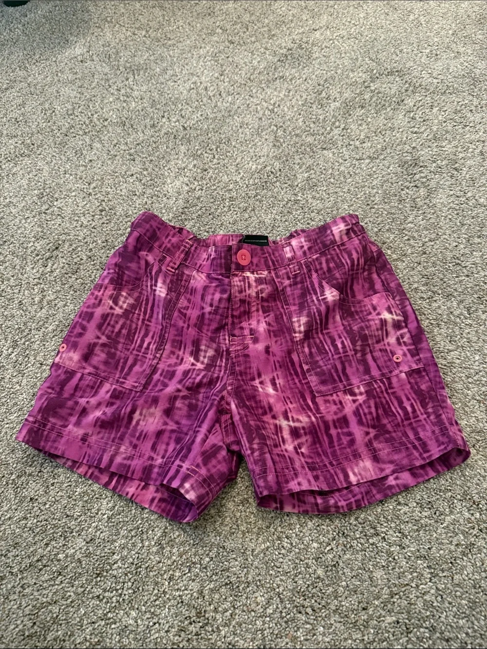 The North Face girls Purple Tie-Dye Board Swim Shorts Medium 10/12